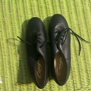 Capezio Black Tap Shoes with Silver Plate